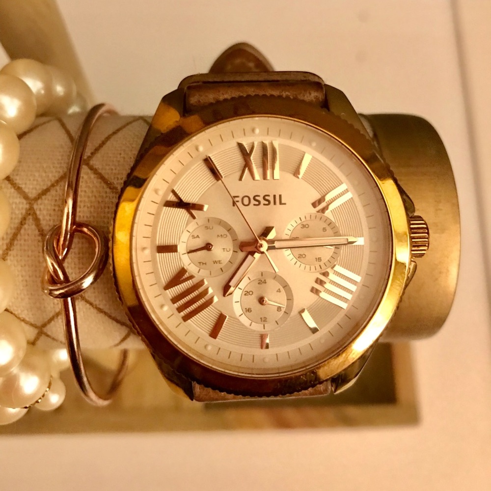 Fossil Watch, Leather Strap
